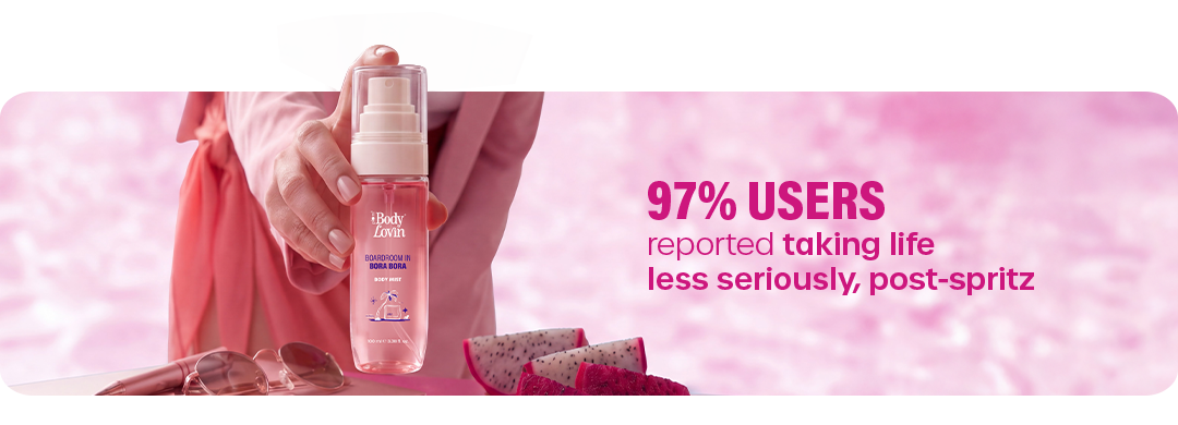 Boardroom in Bora Bora body mist banner