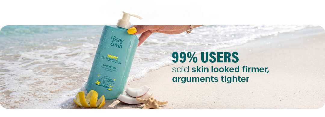 Tropic Of Discussion body lotion banner