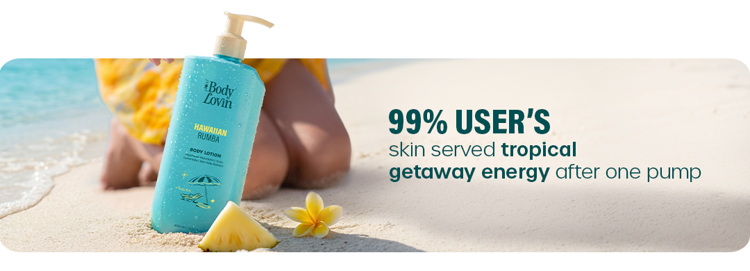 Hawaiian Rumba body lotion banner